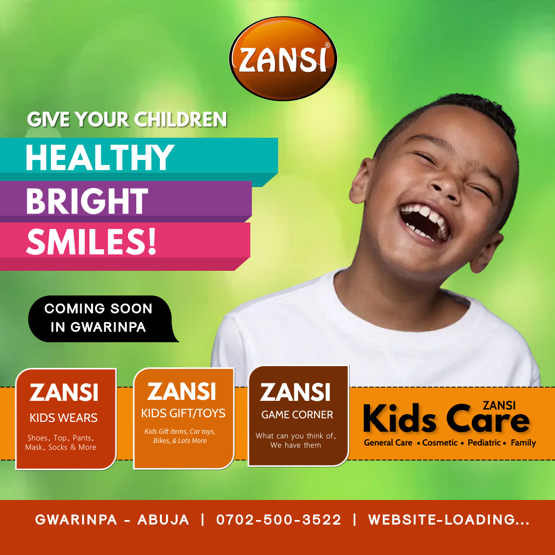 Stay tuned to #Zansistore OPENING SOON! in #Gwarinpa #Abuja, #Zansi, #Kidsstore #ShoppingMall, #Supermarket, #Children, #Restaurant, #Bakery, #Foods, #Superstores, #Toys, #KidsGame, #NaijaKids

Zansi Superstore - A One-Stop Shopping Experience and second to none customer service.