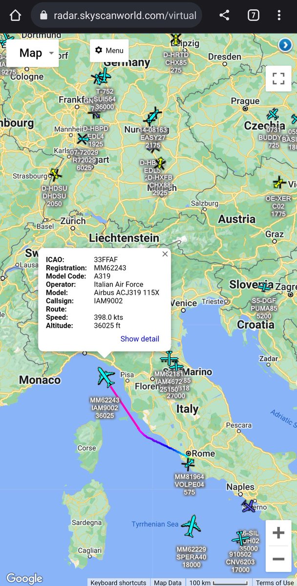 scan_sky's tweet photo. Italian Air Force 🇮🇹 - Airbus 319-115X - #MM62243 - #IAM9002

Aboard Is Italy's New Prime Minister Georgia Meloni 🇮🇹 Heading To Brussels 🇧🇪 To Meet With European Union Chiefs 🇪🇺

This Is Meloni's First Foreign Trip As Italian Prime Minister 🇮🇹 https://t.co/nsCWoGRdcA