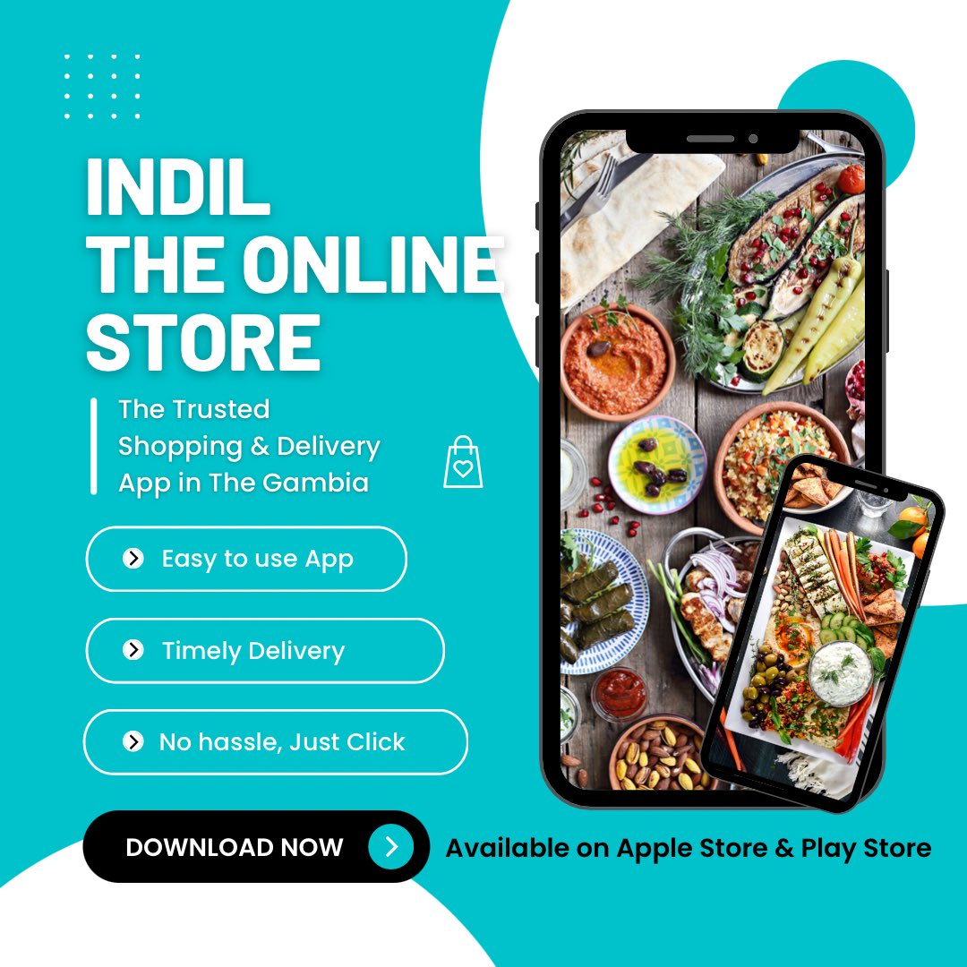 IndilGambia's tweet photo. We are proud to announce that Indil has been operating for just over a month and continues to go from strength to strength! We’ve got such an amazing team behind INDIL and can’t wait to share exciting news and upgrades soon!
#indil #deliveringconvenience #gambia https://t.co/BTAh5oTBSM
