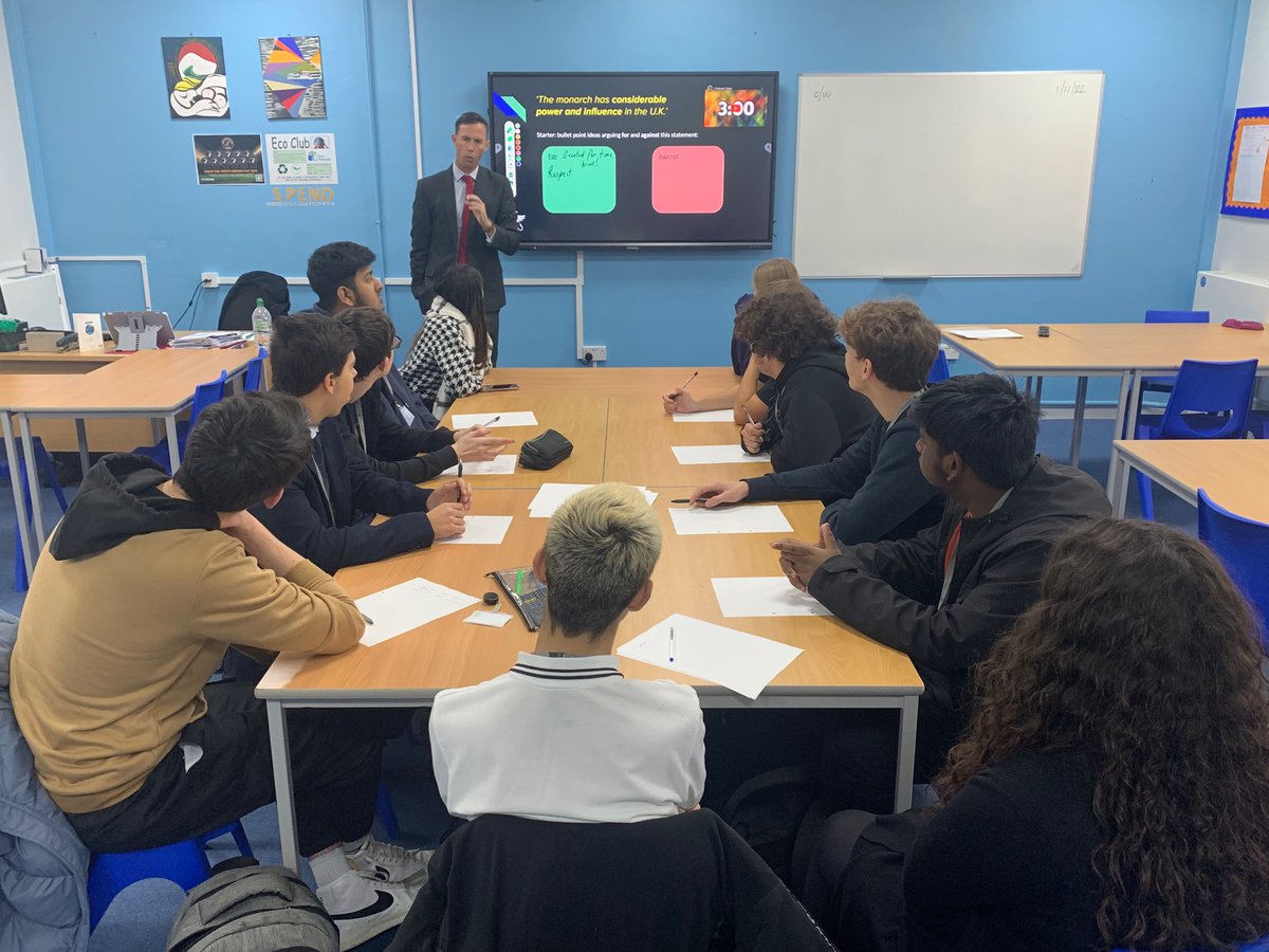 SHSSixthForm's tweet photo. Fantastic Y12 enrichment programme in action today that aims to improve the political, social, economic and personal knowledge and well being of our sixth formers. Today itβs βPolitics in the UK! #PSCHE #wellinformedyoungpeople https://t.co/kuxkA3Iud2