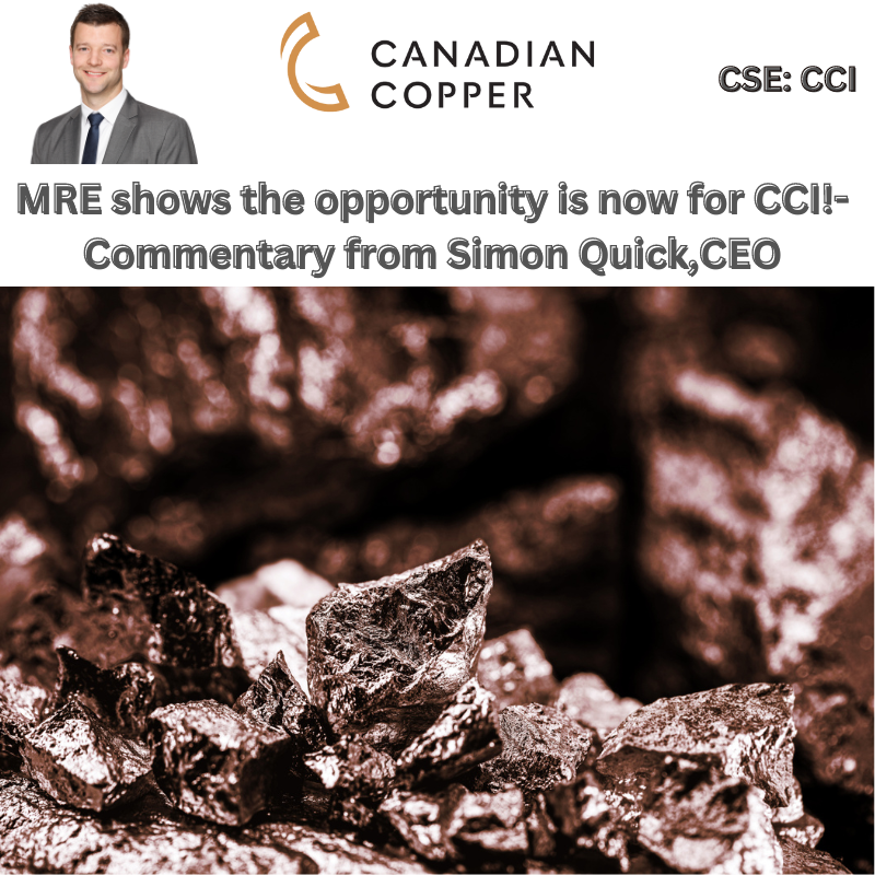 MRE shows the opportunity is now for CCI! -Commentary from Simon Quick, CEO

Soundcloud Audio: soundcloud.com/user-688834346…
For a Full Profile View: theinvestorscoliseum.com/featured-compa…

#mining #copper #batterymetals #Invest #investment