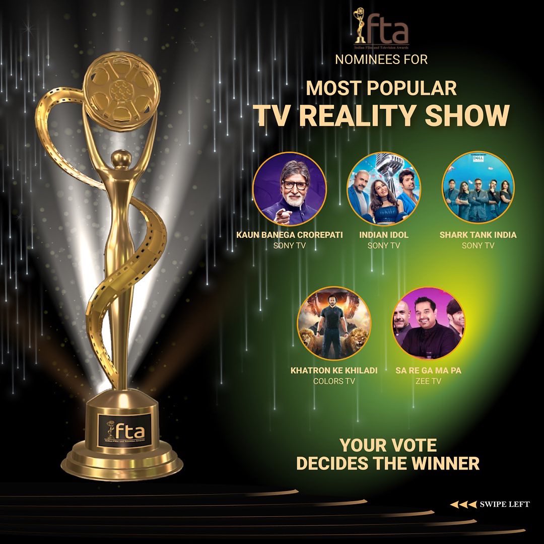 ifta_india's tweet photo. โญ๏ธ IFTA Most Popular TV Reality Show 2021-22 โญ๏ธ
Voting link - https://t.co/HsoPUBZmH3
Vote for Your Favourite!!
#ifta2022 #peopleschoiceawards #polbol https://t.co/PxvtPoJCWB