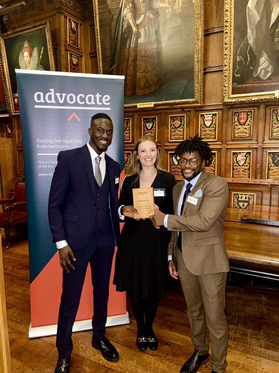 Another great milestone on a long journey.

Last Night <a href="/BridgeTheBar/">Bridging the Bar</a> was honoured to receive <a href="/WeAreAdvocate/">Advocate</a> 's Social Mobility Initiative of the Year Award!