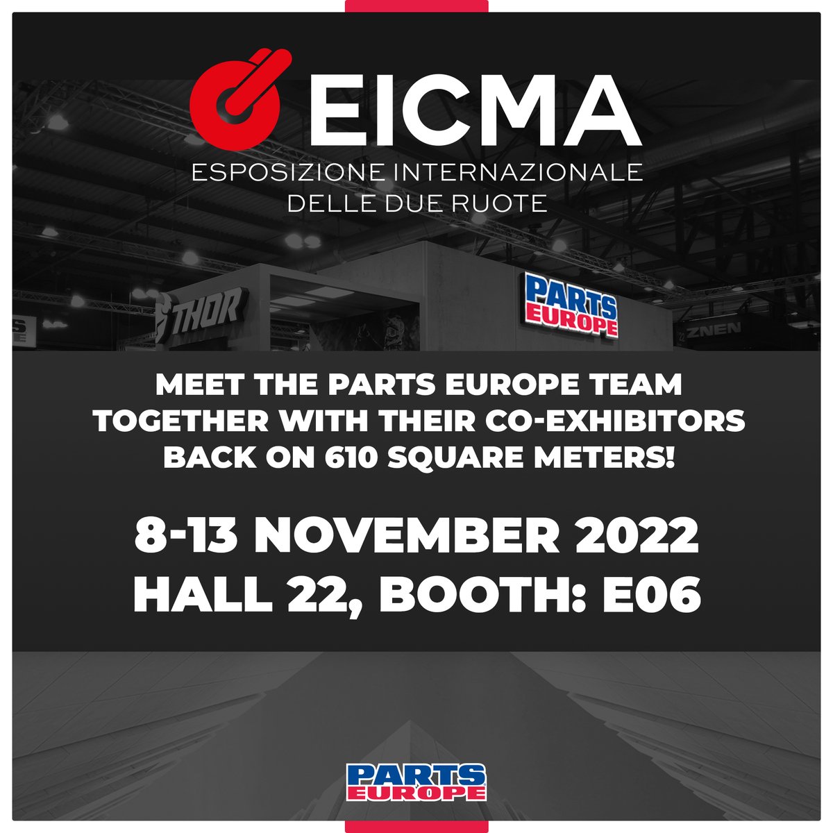 EICMA 2022 is coming and the PARTS EUROPE Team will be in Milan, too! 🔥

More info: partseurope.eu/it/page/eicma-… 

#ECIMA #MotoLive #wesupportthesport #partseurope