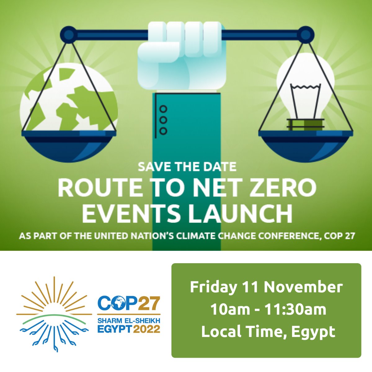 NZCarbonEvents's tweet photo. One week to go! 🌎 Want to come to @COP27P? Join us virtually!👇

Register: https://t.co/odVDv89LUU

When? Fri 11th November
10-11:30am Local Time, Egypt

#COP27 #Egypt #sustainability #sustainableveents #eventprofs #events #exhibitions #expotalk #businesstravel #climatechange https://t.co/ejSOJdii6u