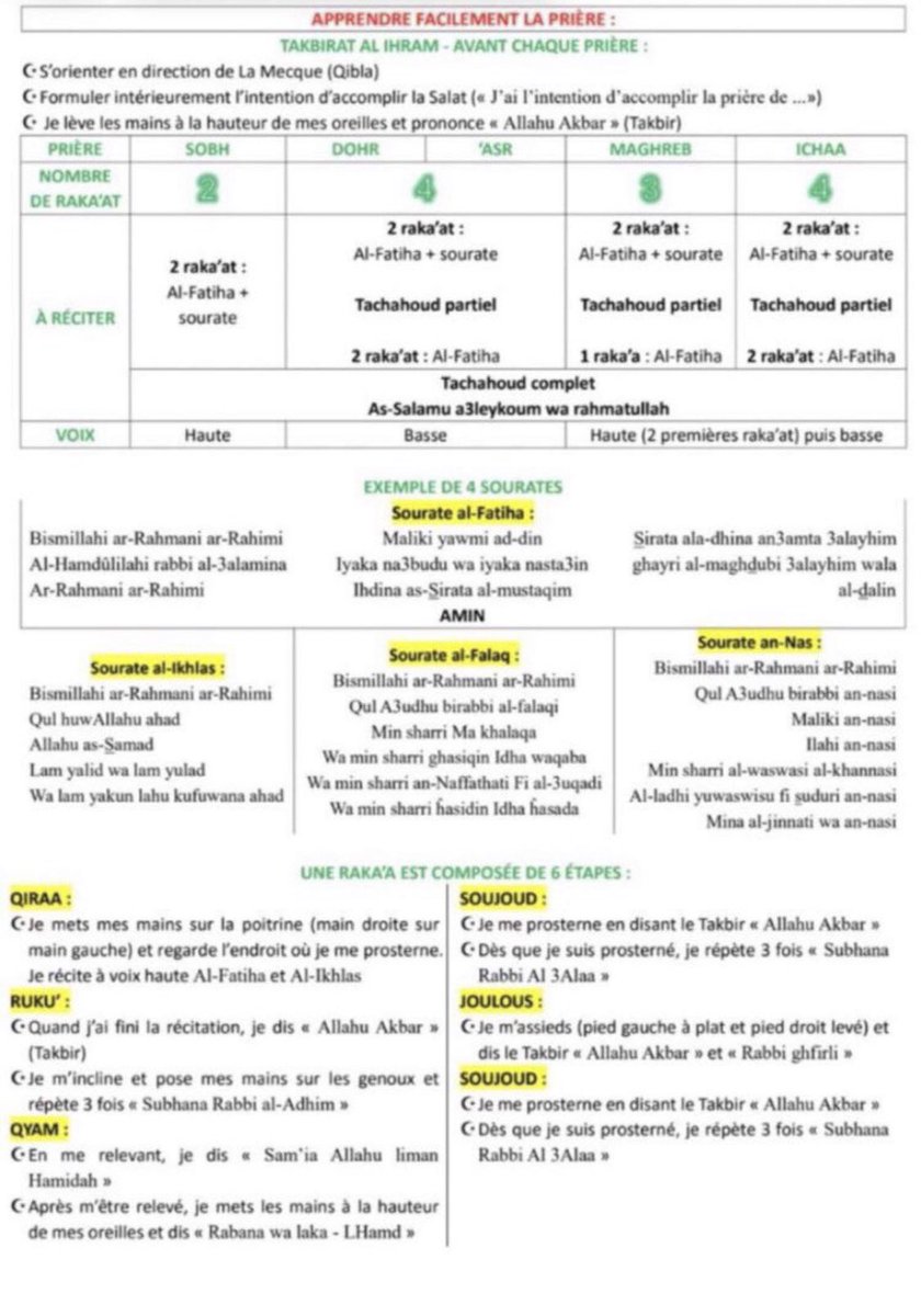 Ça peut servir à nos frères et sœurs reconvertis qu’Allah nous facilite l’apprentissage de la religion. Amin