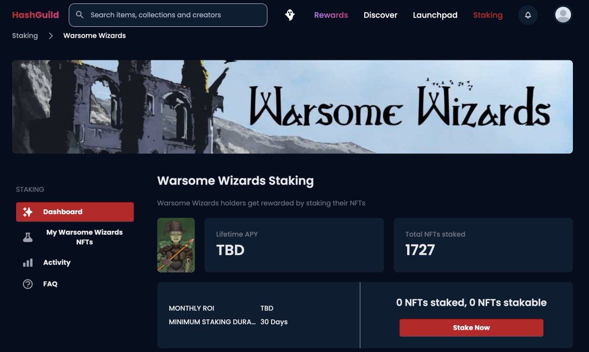 HashGuild's tweet photo. 1/2
📢 We would like to OFFICIALLY announce that #STAKING is LIVE on HashGuild! 💰
Our stealth release saw @WarsomeWizards enable staking on their collection, where OVER 1️⃣,7️⃣0️⃣0️⃣ #NFTs were staked!
You can earn $WAR at https://t.co/evlOb7iDXF https://t.co/ihUXMbioqy