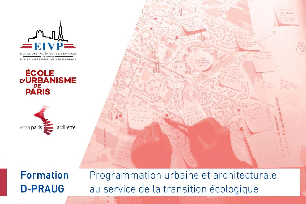 [#Candidatures] Rejoignez la formation spécialisée D-PRAUG pour une programmation #urbaine et #architecturale au service de la transition #écologique, proposée par l’<a href="/eivp_paris/">.</a>, l'@eup_ecole et l'<a href="/ENSAPLV/">ENSAPLV</a> 🍃
📝 Candidatez jusqu’au 21/11 ➡️ eivp-paris.fr/formations/for…