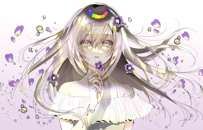#文化の日だから作品宣伝しよう可愛い女の子が好きで色々描いてます植物や花が多いです 