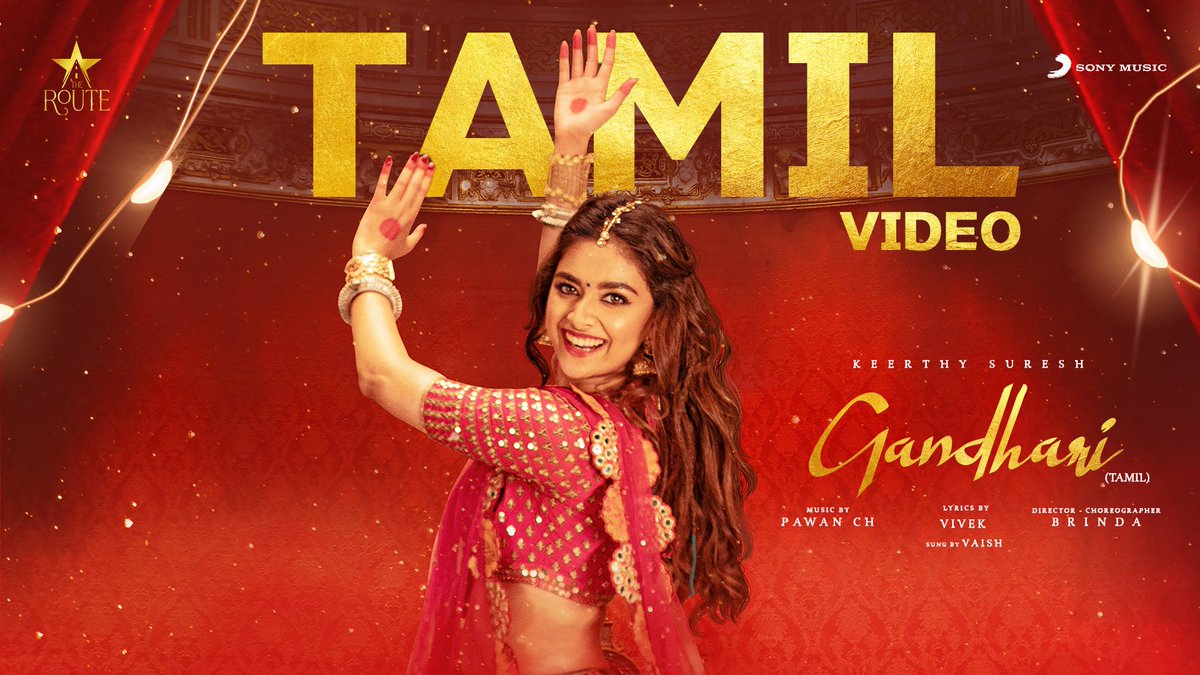 Here comes the Tamil version of #Gandhari ! 💃 Watch and enjoy 🤩➡️ bit.ly/GandhariTamil @KeerthyOfficial @BrindhaGopal1 @pawanch19 @TheRoute @Jagadishbliss @VaishnaviMusic @dop_harish @Lyricist_Vivek #GandhariGroove