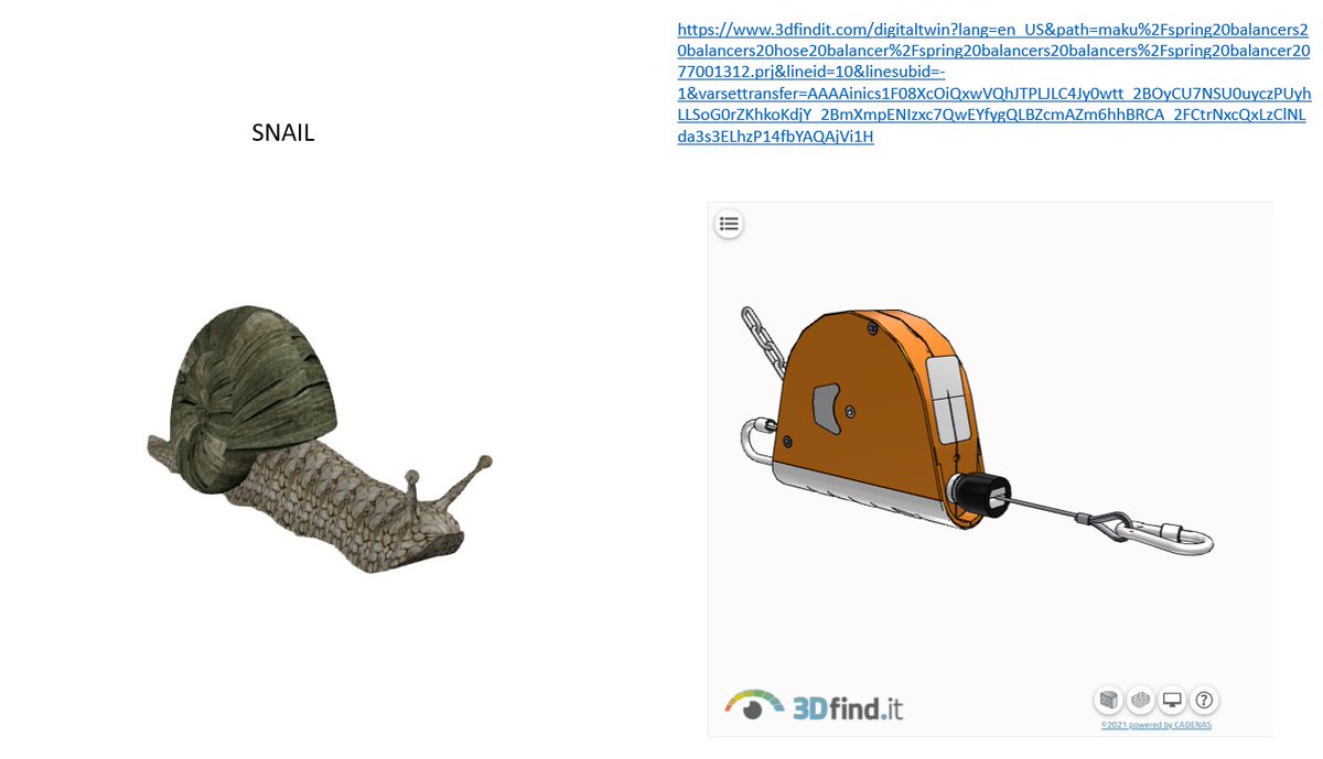 bit.ly/3NtMXUY
From snail to spring balancer - easy with 3Dfindit search engine!

#separatedatbirth
#snail vs. #spring #balancer

#3dfindit #design #mechanicalengineering #engineers #engineering #digitaltgwins #3D #3dvisualisation #designer #easysearch #mechanical