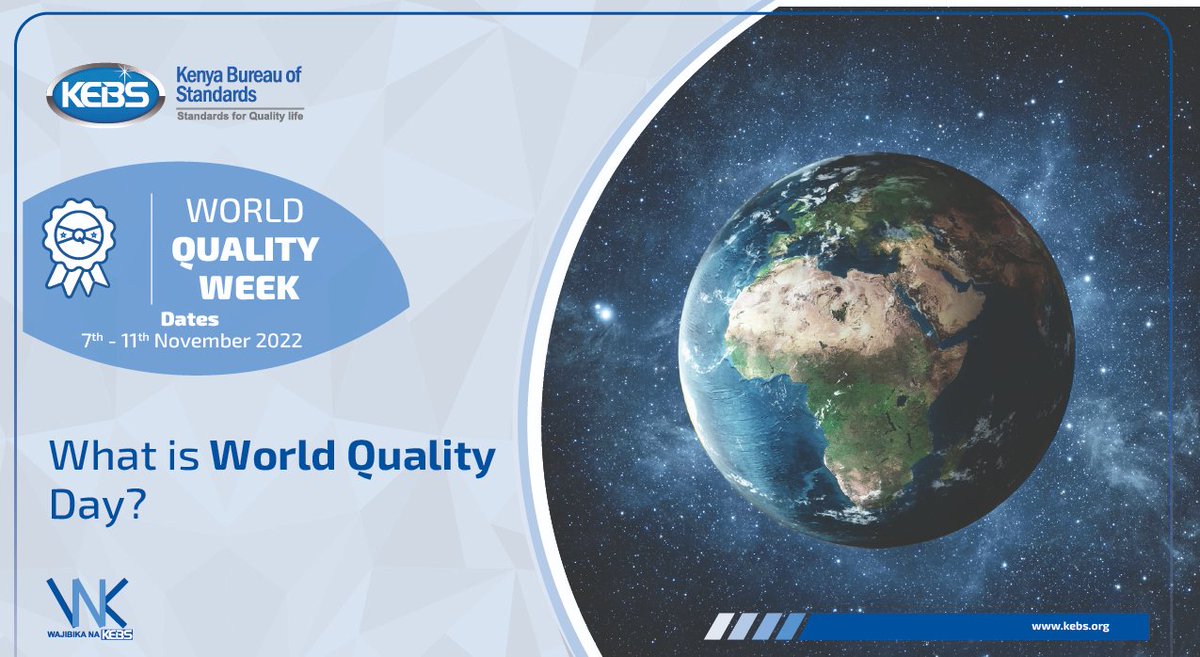 KEBS_ke's tweet photo. World Quality Week is an opportunity for us to increase quality awareness and provide support to individuals and organizations for achieving economic prosperity and adopting high-quality standards.
#WQW2022
@eng_ngore @bnjinu @IndustryKE @Trade_Kenya https://t.co/86UtaHDSPb