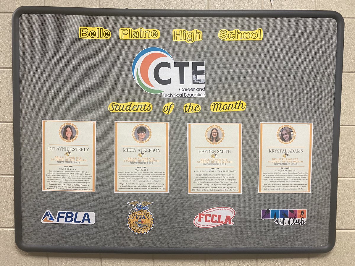 November CTE students of the month! #CareerandTechnicalEducation