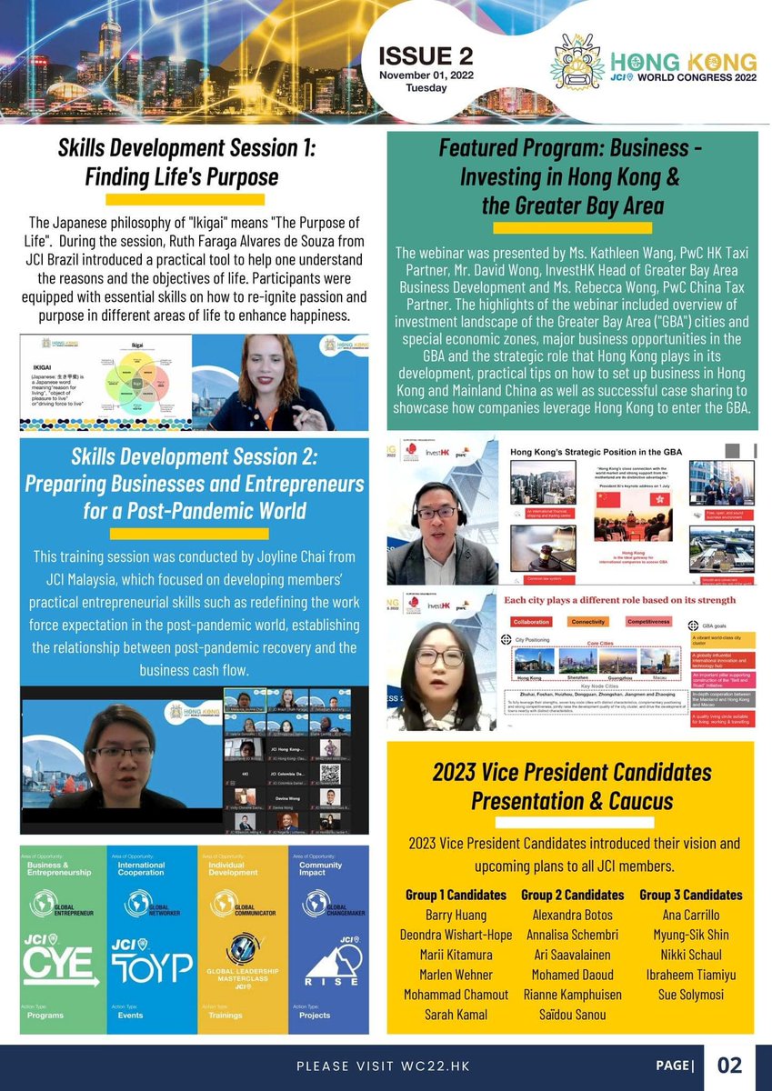 🇭🇰2022 JCI ДЭЛХИЙН ЧУУЛГАН🇭🇰

#Сонин_сайхан_булан
JCI байгууллагын 2022 оны ДЭЛХИЙН ЧУУЛГАНЫ 2 дахь өдрийн /2022.11.01/ NEWSLETTER-г хүргүүлж байна.

#SHINEBRIGHT 
Хүндэтгэсэн,
JCI Монгол ТББ