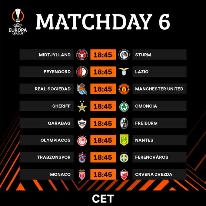Offsider_ES's tweet photo. 🌍 Jueves de #UEL y #UECL para cerrar la fase de grupos:

📌 El 𝐑𝐞𝐚𝐥 𝐁𝐞𝐭𝐢𝐬, a certificar su invicto
📌 La 𝐑𝐞𝐚𝐥 𝐒𝐨𝐜𝐢𝐞𝐝𝐚𝐝, a lograr la 1º plaza ante un 'toro'
📌 El 𝐕𝐢𝐥𝐥𝐚𝐫𝐫𝐞𝐚𝐥, a recuperar sensaciones en Polonia https://t.co/7HEdv19ZDd