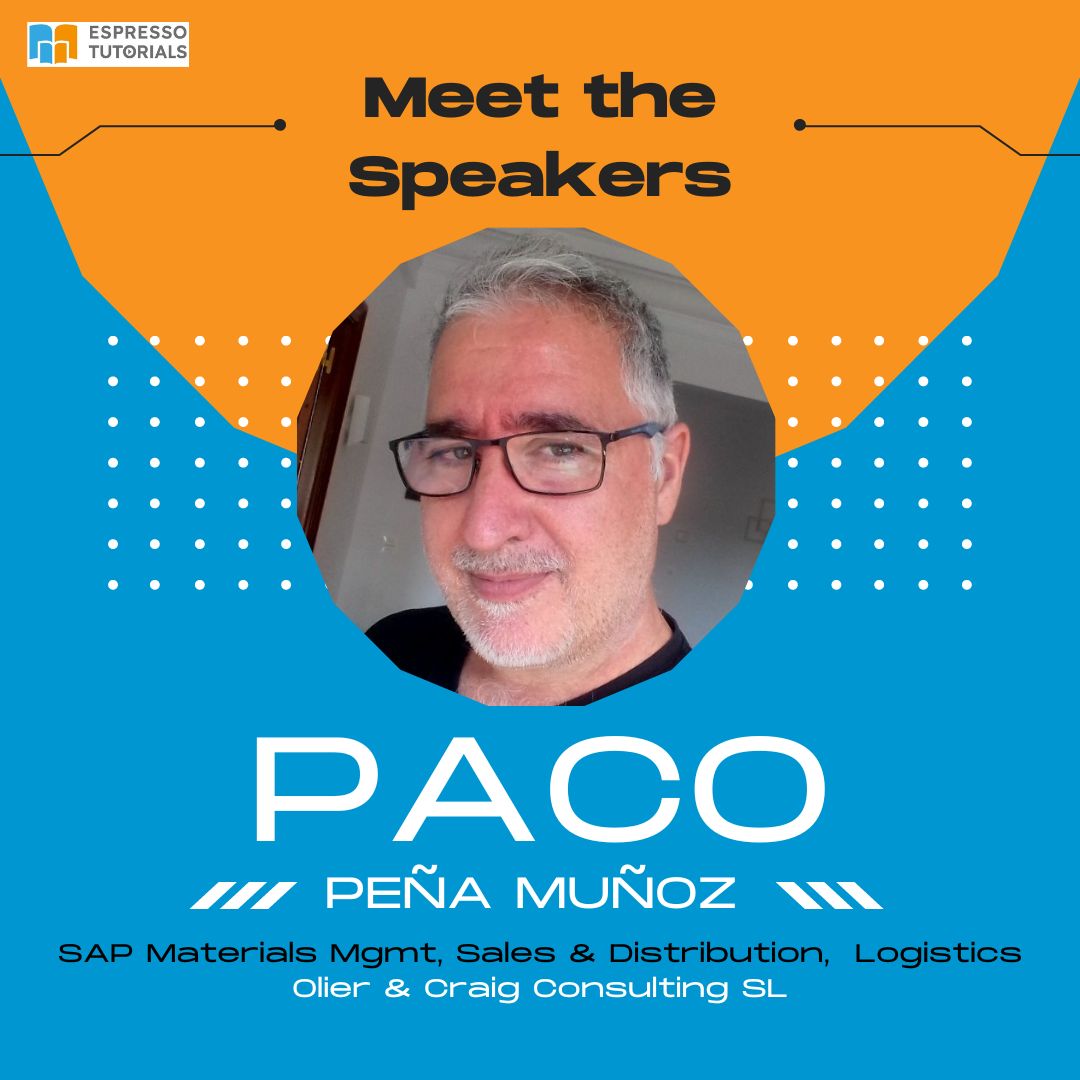 info_tutorials's tweet image. Paco Peña Muñez has decades of experience in multiple branches of SAP &amp;amp; is pumped to share his expertise with us at our very first virtual event IN SPANISH…

…going down TOMORROW at 9:30am EST! 

Sign-up NOW while you still can! &amp;gt;&amp;gt;&amp;gt; hubs.ly/Q01pPnVz0
