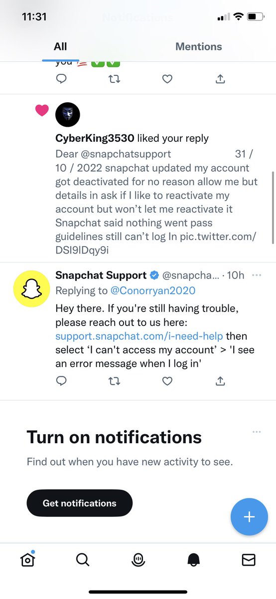 Conorryan2020's tweet photo. @snapchatsupport @snapchatsupport @Snapchat              I payed for Snapchat + my account is gone I like some help with my account if I don’t get help Snapchat stole money from me I have proof and record of my purchase https://t.co/b3k3nbcS3s