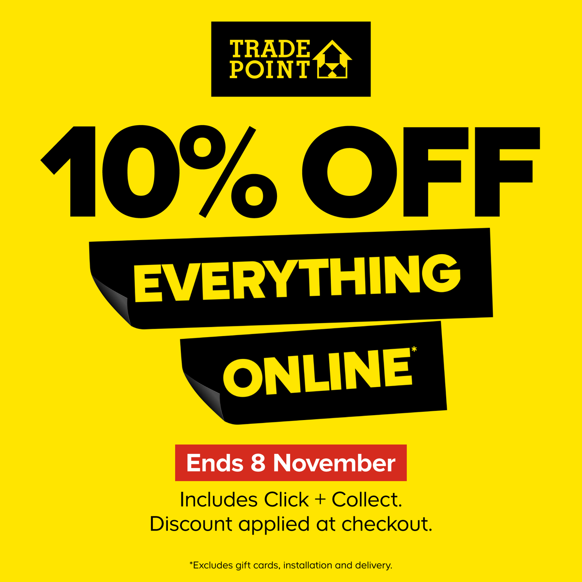 Did you know, FENSA Approved Installers who have a TradePoint Member Card currently receive a 10% discount, the discount includes Click + Collect and will be applied at checkout. Shop now at TradePoint.co.uk. Hurry, discount ends 8th of November!