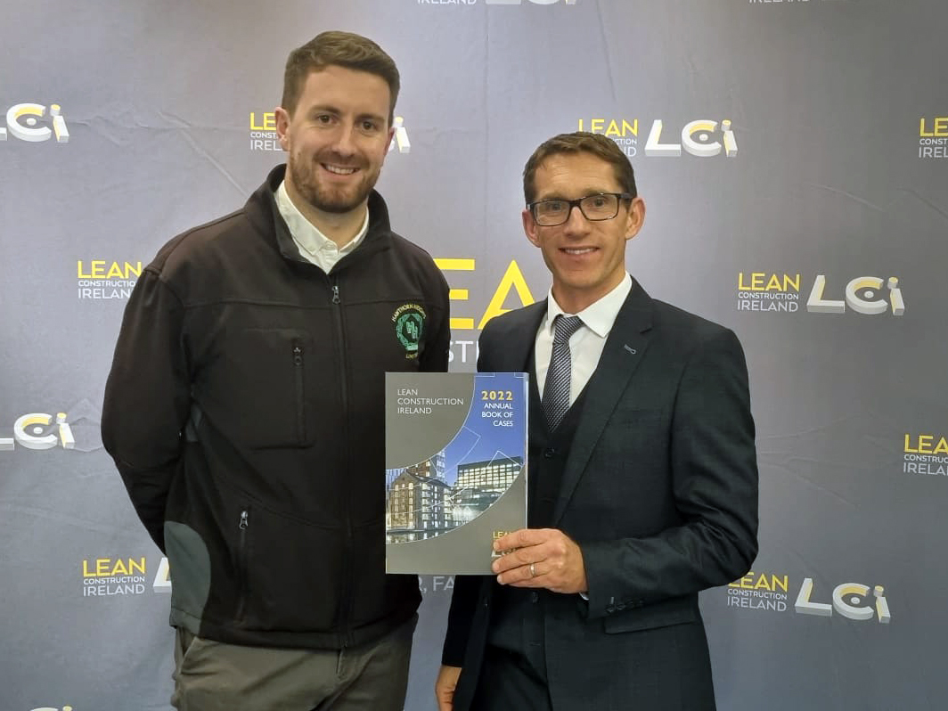 HawthornHeights's tweet photo. Great to attend the @lci_ireland conference, which saw the launch of the Book of Cases. This year's edition features a case study of Lean in Hawthorn Heights, implemented during the @Inter_Trade FUSION Programme, in partnership with @atusligo_ie  #LCi22 #leanconstruction #lean https://t.co/rmbiJN0FnN