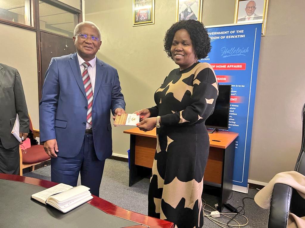 EswatiniHome's tweet photo. The Minister of Home Affairs HRH Princess Lindiwe has met the @AUABC_ delegation during their advocacy mission to lobby for support for ratification of the African Union Convention on Preventing and Combating Corruption (AUCPCC) from different structures in the Kingdom. https://t.co/H5Vs0ELpoH