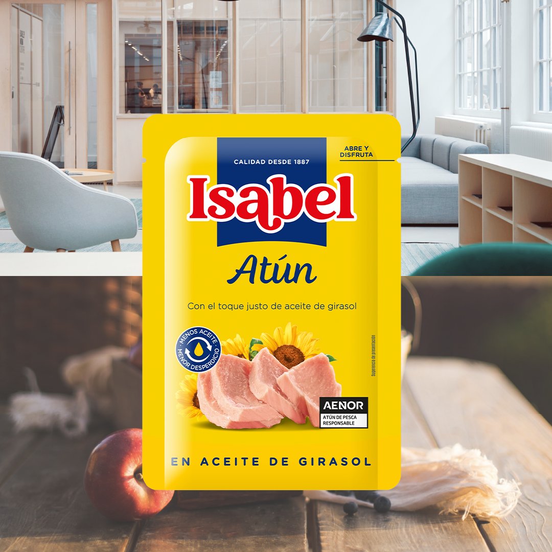 conservasisabel's tweet photo. ¿Para comer en casa o para llevármelo por ahí? ¡Es tan práctico que no puedo elegir! Siempre lo tengo en la despensa, listo para poder utilizar en cualquier momento.
#MiniPouchAtún #MiniPouchIsabel #ConservasIsabel https://t.co/HWfmrjYJlC