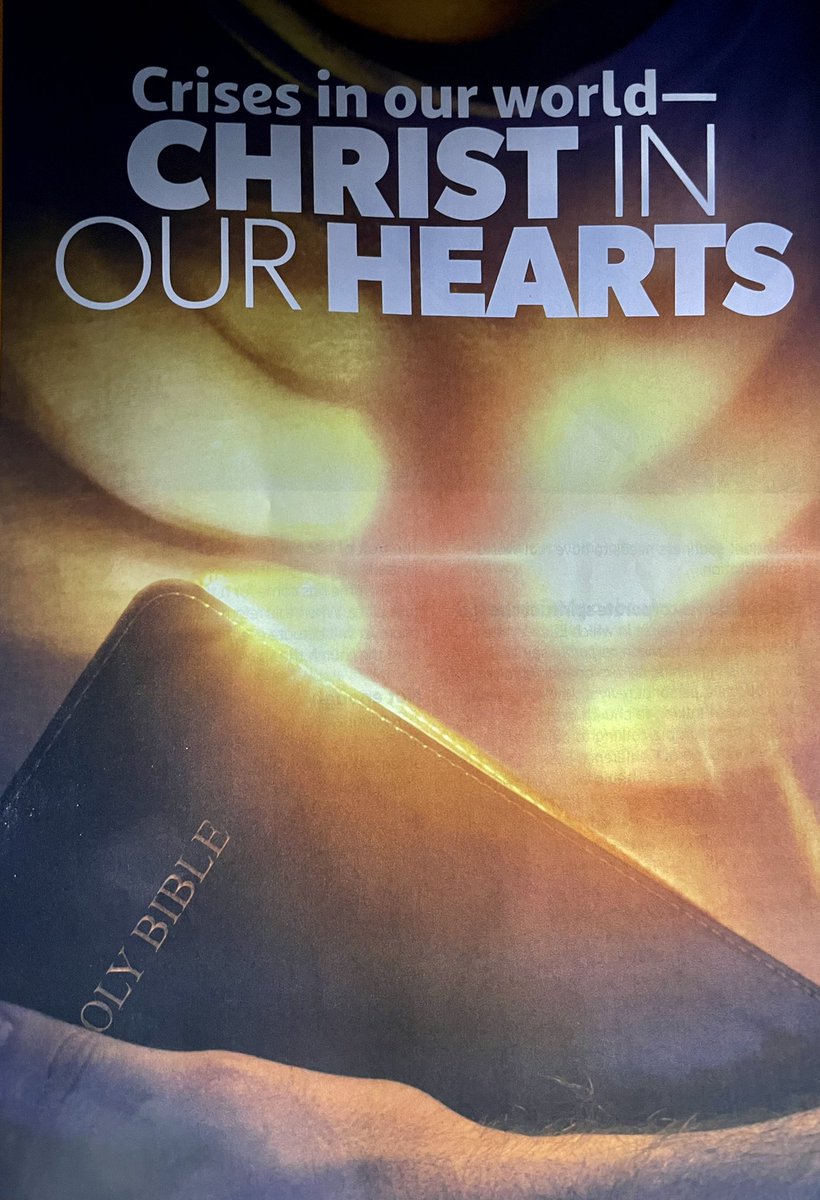 This is the title of an article in @minmag. What a powerful message! How are you dealing with the crises that the world is facing? #ChristInOurHearts #ConfidenceInTheLord #Crises #Hope