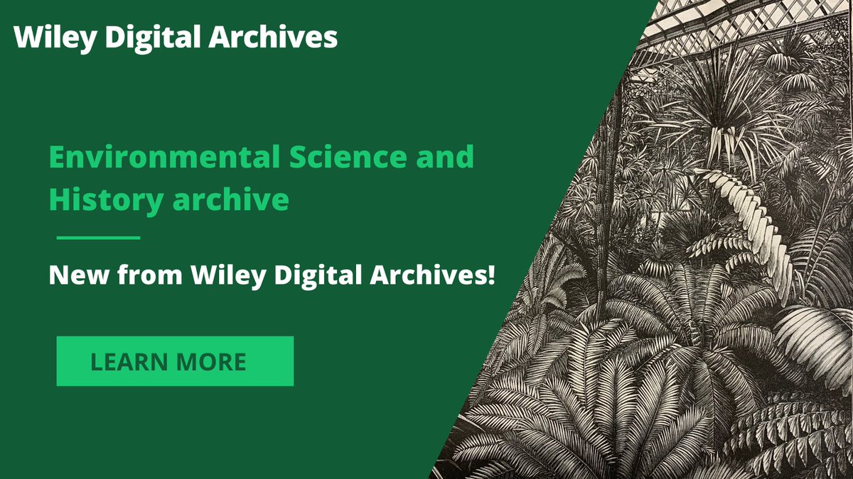wileyinresearch's tweet photo. New from Wiley Digital Archives: Environmental Science and History!
This archive will contain one million pages of documents focused on the history of #EnvironmentalScience from multiple global sources.
>>> https://t.co/7F5NUi7Ppz
#WileyDigitalArchives #chsconf2022 https://t.co/jCRqmXgj9Q