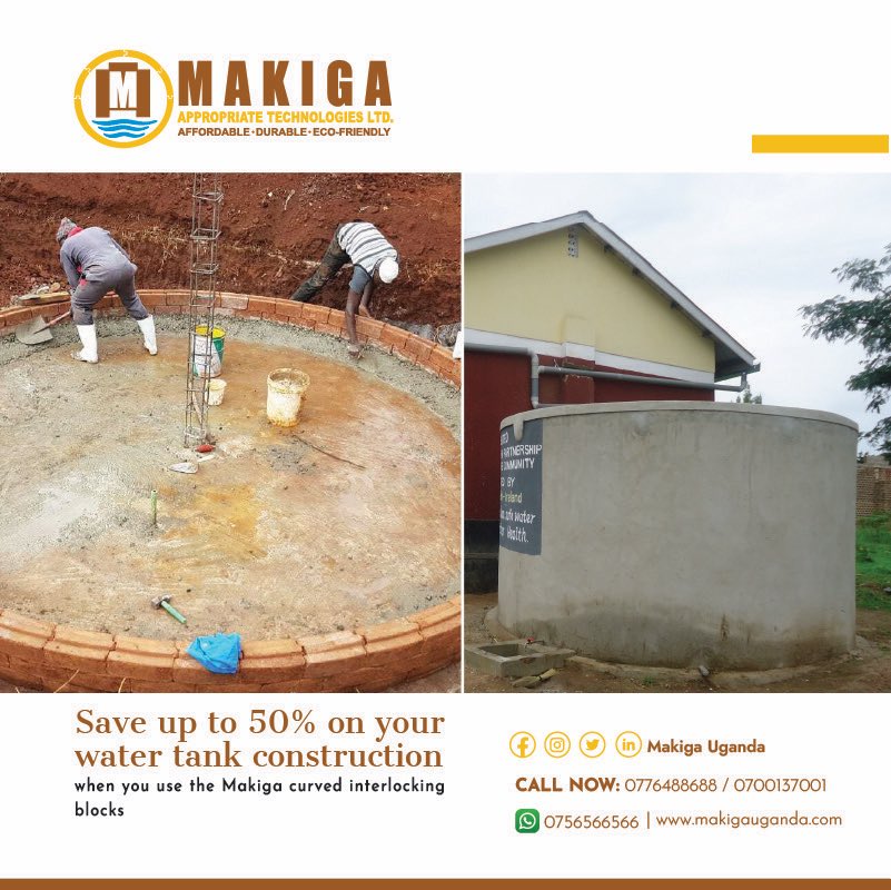 MakigaUg's tweet photo. Buy a Makiga block press machine and build a water tank for your home or school for your rain water harvesting. Call 0776488688 for inquiries or send a WhatsApp text here: https://t.co/GlBDf9JdJC #BuildWithMakiga https://t.co/aEOmdLfJVM