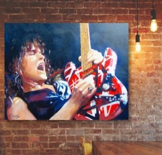 artbymarniemiller.com
Eddie Van Halen original artwork available as fine art prints on Canvas by Texas Artist Marnie Miller,  AAIT, b.1971 #eddievanhalen #VanHalen #eddievanhalenart #eddievanhalenportrait #eddievanhalenguitar #MarnieMiller #artbymarniemiller #artdecor #mancave