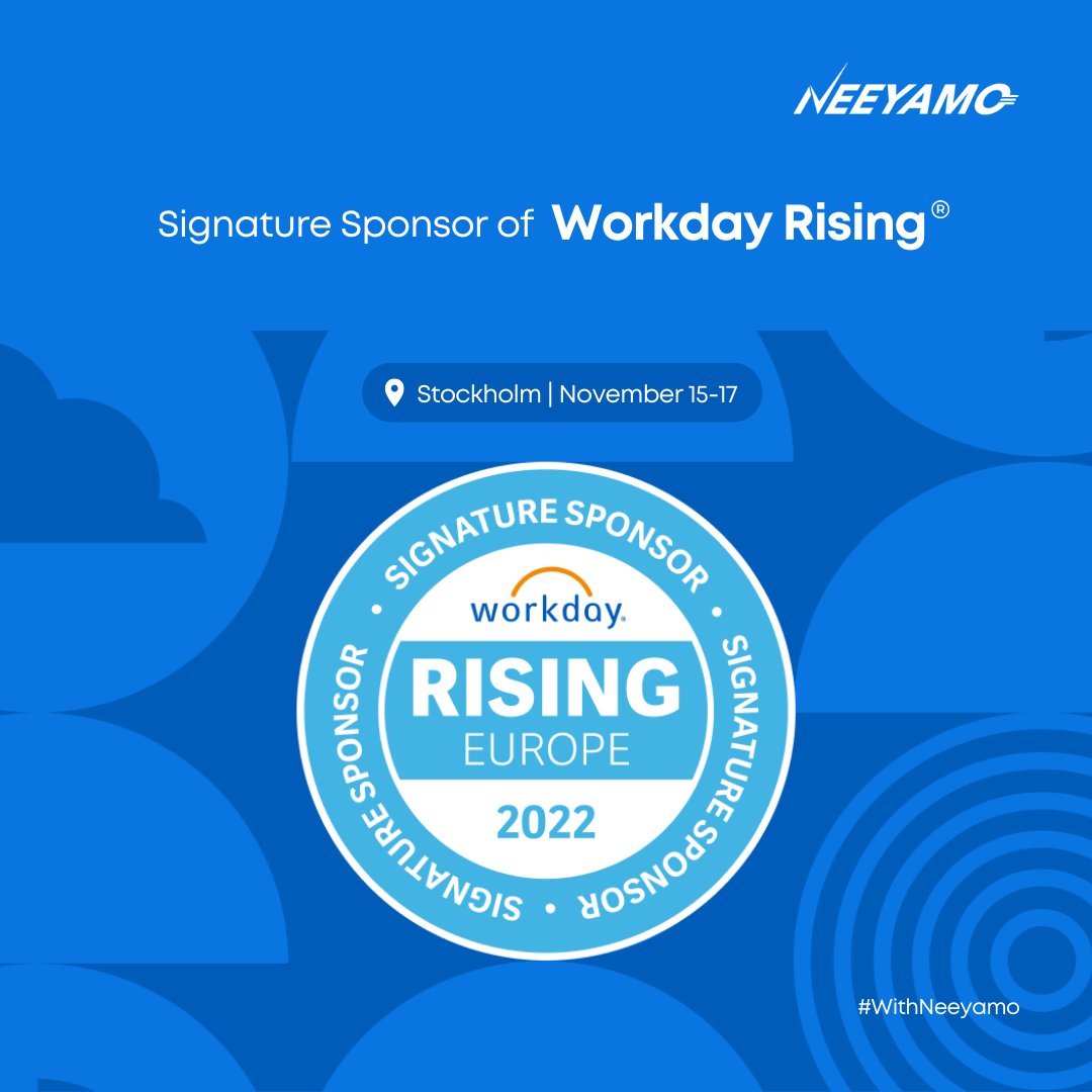 Neeyamo's tweet photo. Excited to announce that we’re a signature sponsor at this year’s #WDAYRising Europe conference!
Join us and be part of the sessions, activities, and peer-to-peer networking:
https://t.co/908mO6QPeo
#StraightThroughPayrollProcessing #PayrollTechnology https://t.co/KZ4F3fTogt