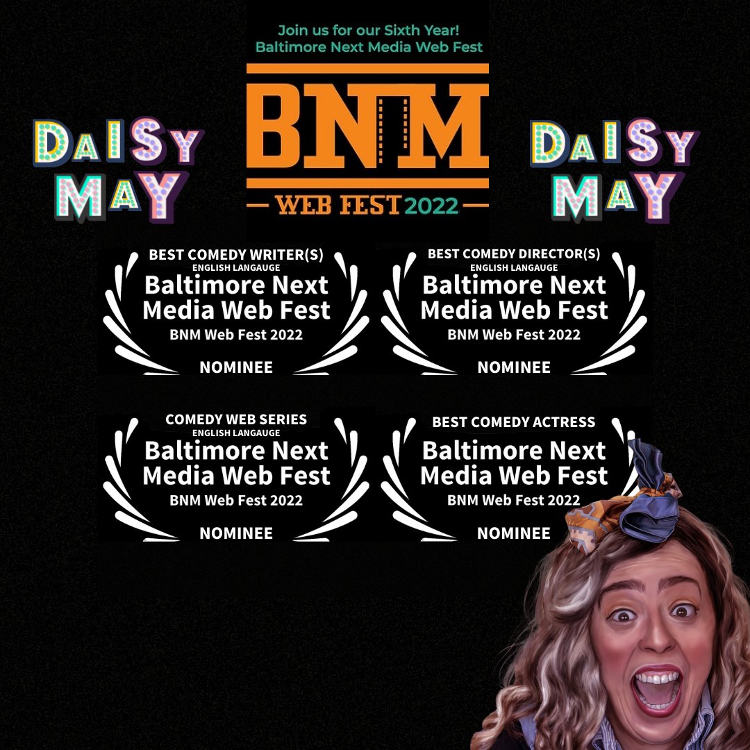 candypalladino's tweet photo. Be still our hearts… We're #nominees at this wknd’s #bnmwebfest Thank. You. 🎤

If you’re not in Baltimore, you can take part virtually via SM &amp; https://t.co/xPayLwlqmJ

Woo hoo!

#ItsDaisyMay #comedy #womenincomedy #sketchcomedy #comedywriter #webseries #filmfestival https://t.co/CC3EspdTgz