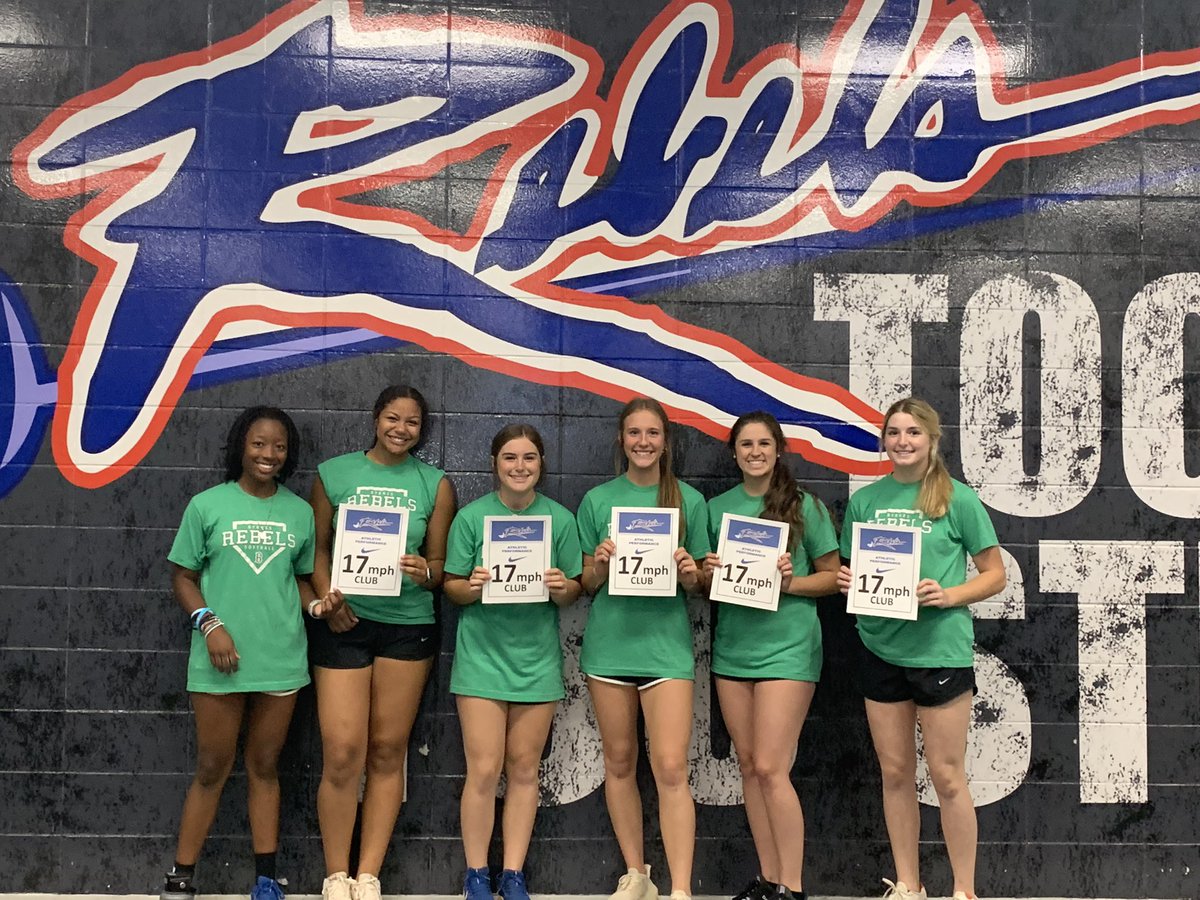 ByrnesRebelsAP's tweet photo. @Byrnes_Softball putting up some fast times!!!  All ran at least 17mph but special shoutouts to @miajohnson05 at 18.02, @eyarrell6 at 18.22, &amp; @101Memorie  at 18.91mph!!! 💨💨 @elizascott_11 , @Davis10Kara , @HartHayleeh7 , &amp; Emma Stott!! https://t.co/BI73DSIcop