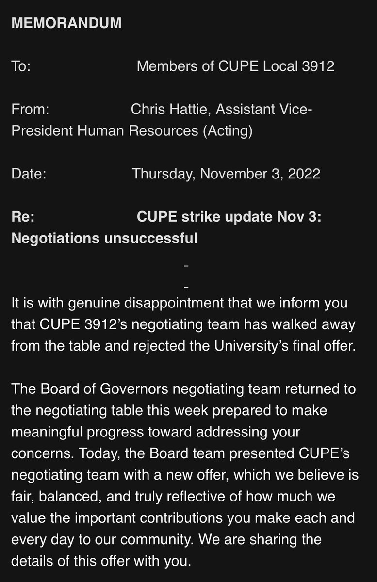 Hey <a href="/DalhousieU/">Dalhousie University</a> - have you considered your deal still isn’t good enough? My colleagues at similar institutions still make >$40/hr for their TAships. Your offer is <75% of that. #DalStrike I continue to stand with @CUPE3912 👏🏼 

PS the tone of your email is disappointing.