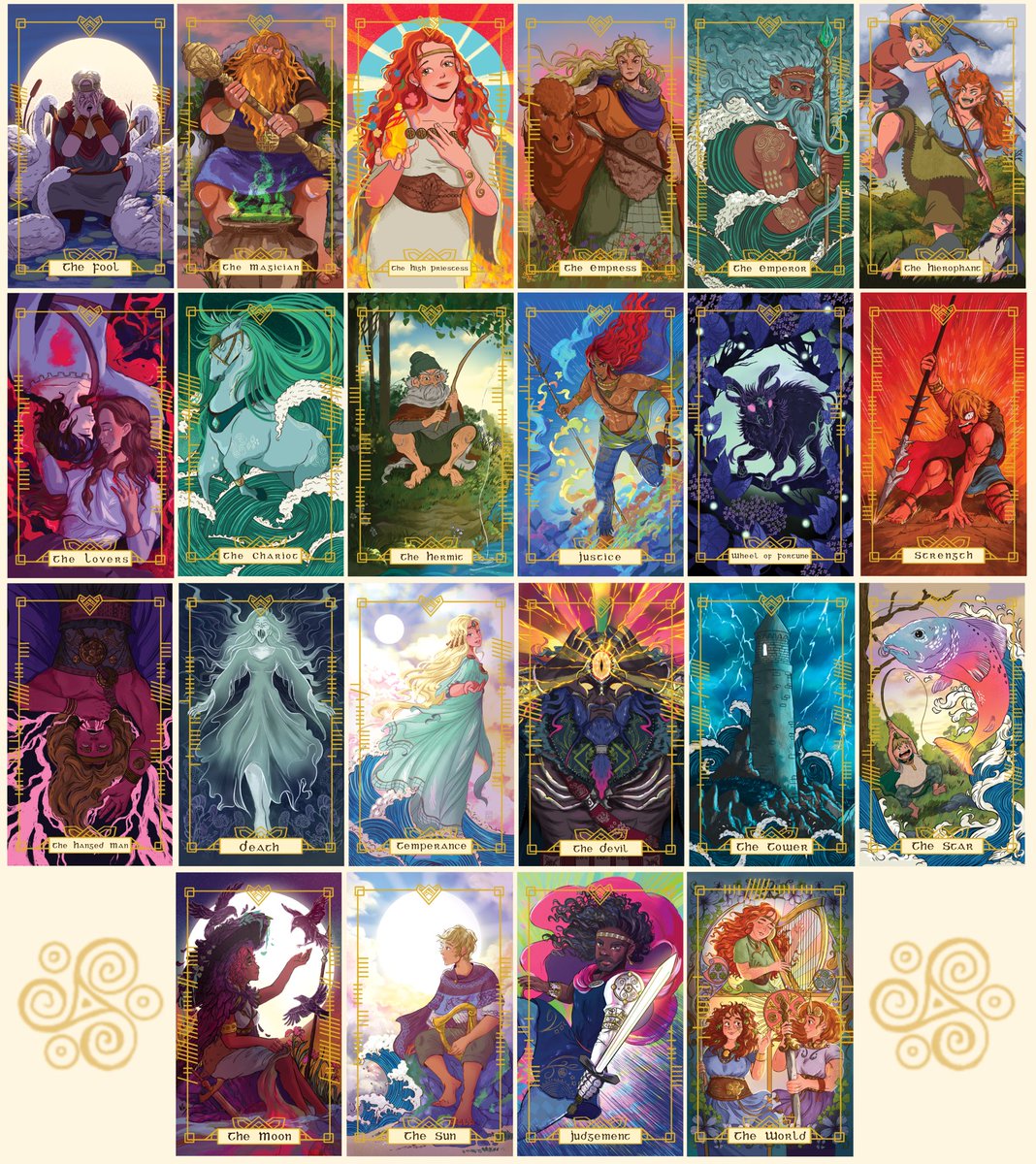 ✨IRISH MYTHOLOGY TAROT SET - STOCK UPDATE✨ I'll be closing my shop for Christmas on November 23rd! So if anyone would like anything, please buy it before then, thank you! etsy.com/ie/shop/AmyLou…