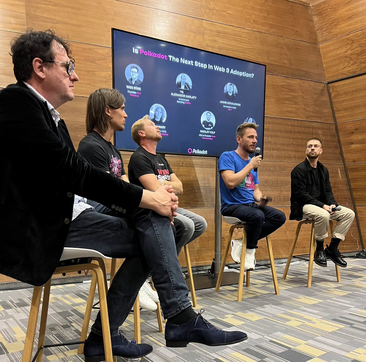 RiRi_gonewild's tweet photo. Front row at @WebSummit Panel on 
“Is @Polkadot the next step in Web 3 Adoption?” 

Panel includes

Our very own @KyilkhorSama @MoonsamaNFT 

The incredible @ingoruebe @Kiltprotocol

@gear_techs 

@t3rn_io 

@727_ventures 

#moonsama #kiltprotocol #web3 #polkadot_in_lisbon https://t.co/SlBb0np3zm