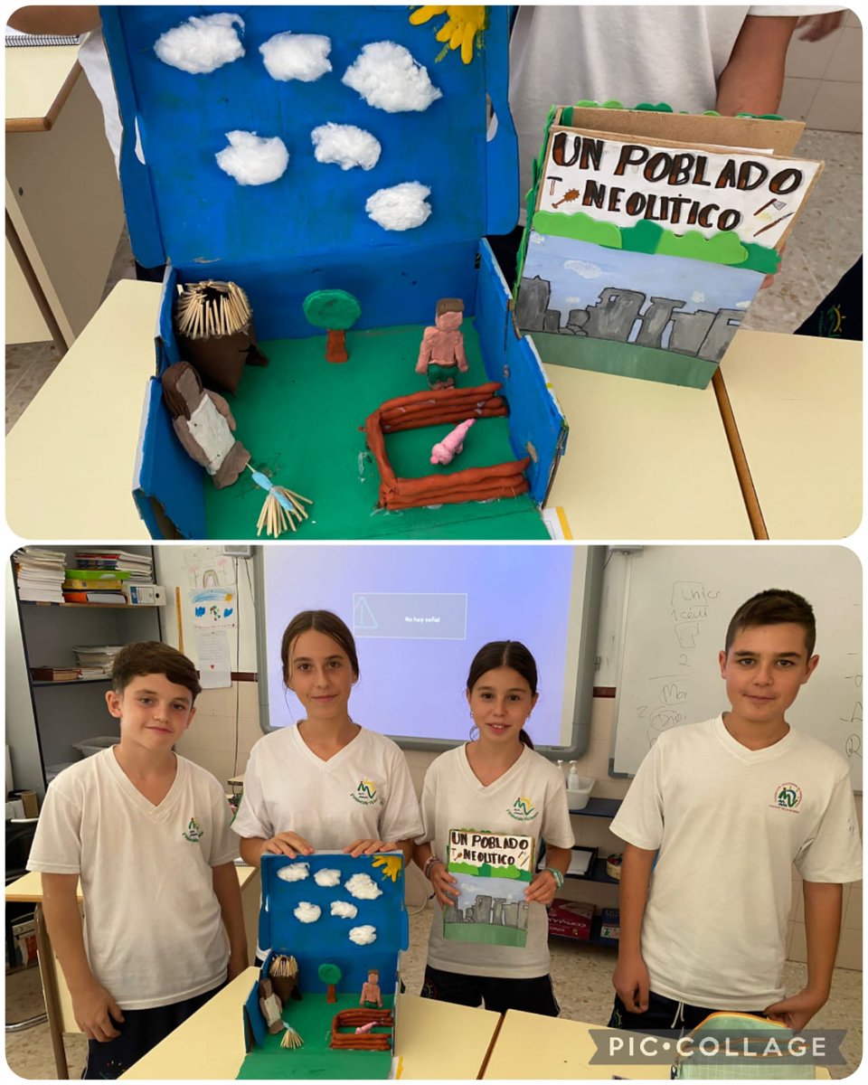 Padre_Jacobo's tweet photo. 🔝🦣🛖Los alumnos de 1° ESO acaban su tarea cooperativa sobre Prehistoria con una gran exposición oral a los compañeros.
#aprendizajecooperativo 
#ecoaulasfv 
#colegiosdiocesanos 
#historiadivertida https://t.co/DbQCiPlVTl