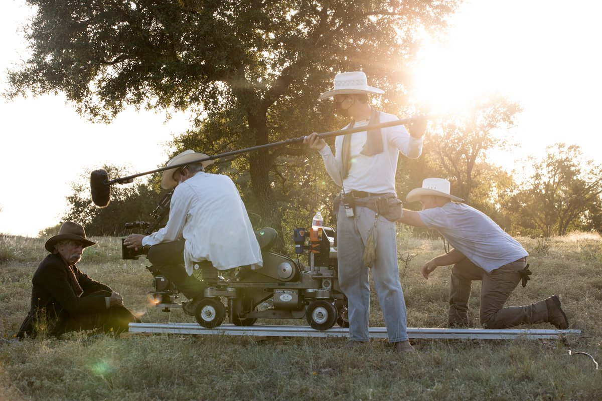 Look, we get it Sam - you're tired, we're tired too. But it's almost Friday. We've got this. 

#ThrowbackThursday to the production of "1883", filmed in Fort Worth, Granbury, Weatherford and Rockdale, Texas. (📸: Emerson Miller)