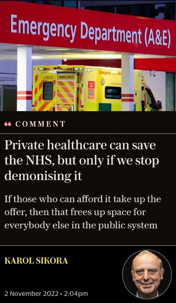 And here it comes…neglect the health service and then call the private sector in to “save it”. 

Firstly, it’s not the NHS that needs saving. It’s people! People are dying and suffering.

Secondly, the NHS is not failing, it’s being failed.

We need saving from this government!
