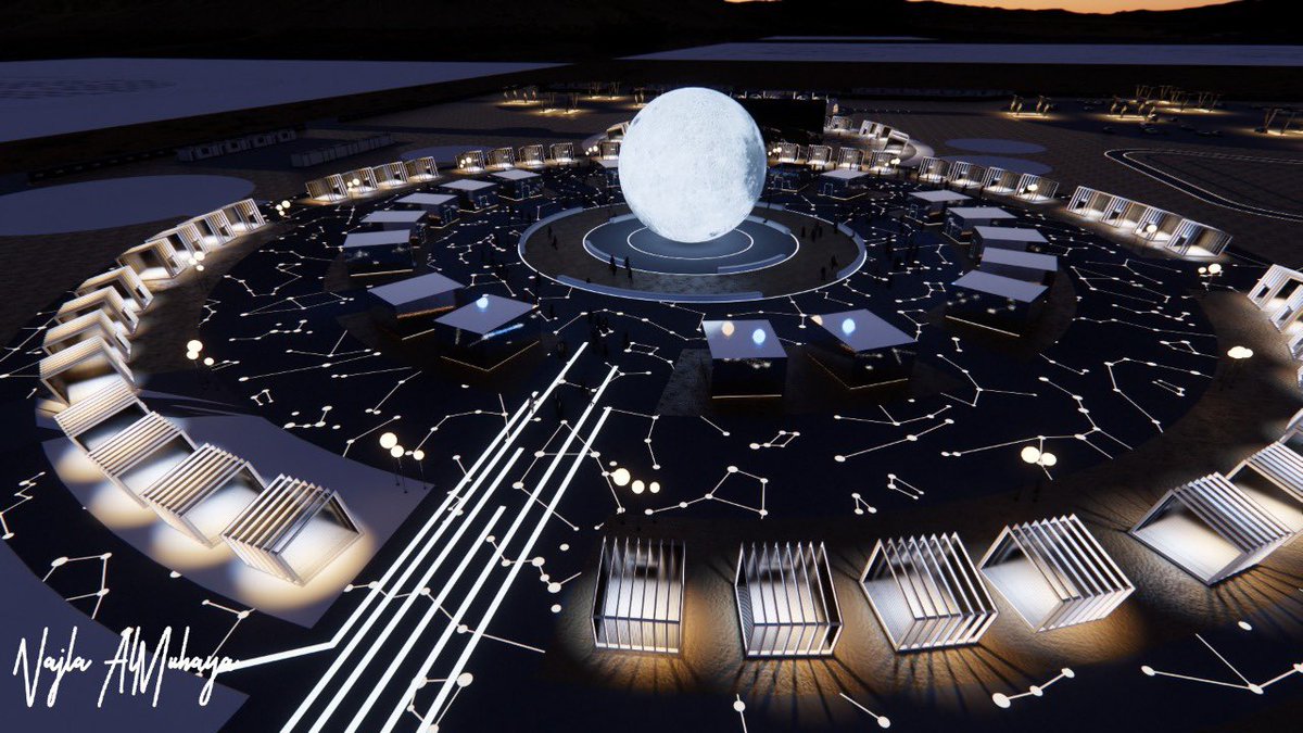 Me3tazzah's tweet photo. A great project that I have worked on where I have created a HUMAN MOON BASE on Earth
It is an INSPIRATIONAL BASE in its essence to push our civilization to be multi planet species

Guys I’ll take you to the moon before @elonmusk 
Concept &amp; Design: Najla AlMuhaya
Rights Reserved https://t.co/RUU79hOMvM