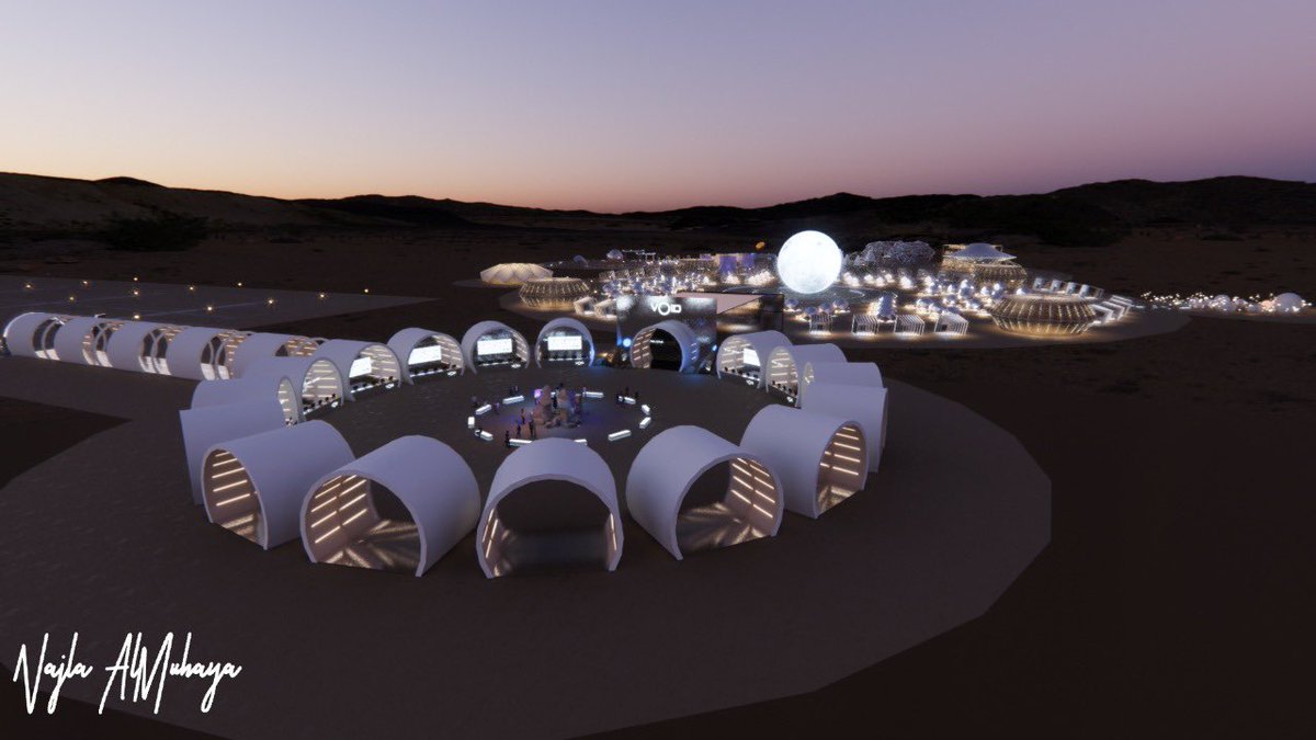 Me3tazzah's tweet photo. A great project that I have worked on where I have created a HUMAN MOON BASE on Earth
It is an INSPIRATIONAL BASE in its essence to push our civilization to be multi planet species

Guys I’ll take you to the moon before @elonmusk 
Concept &amp; Design: Najla AlMuhaya
Rights Reserved https://t.co/RUU79hOMvM