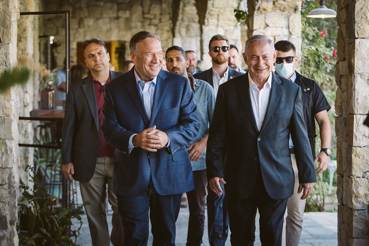 mikepompeo's tweet photo. Welcome back, @Netanyahu—you were missed! https://t.co/ZnujUPgH89
