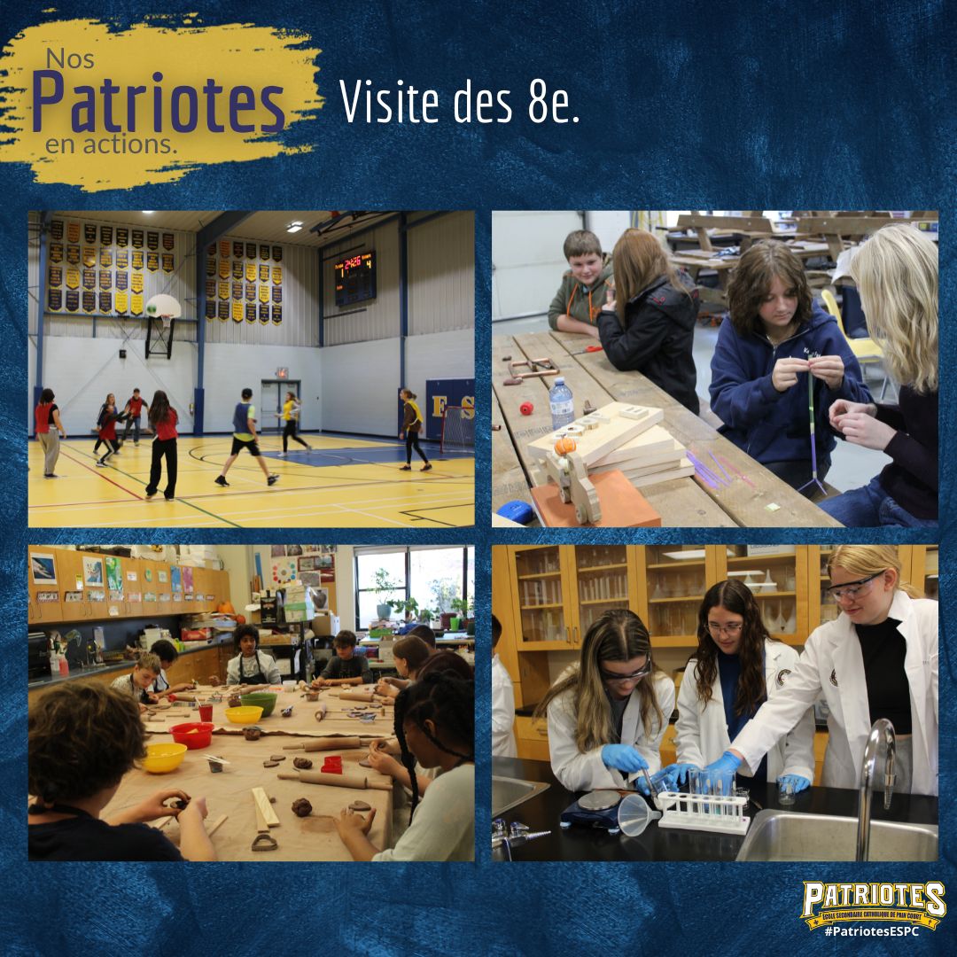 ESCPainCourt's tweet photo. Hier, nous avons accueilli nos futurs patriotes pour une journée d'ateliers et découverte de l'école. #PatriotesESPC
@CscProvidence
@EECStPhilippe
@EECSteCatherine
@EECStPaul
@EECStFrancis https://t.co/j8yOyeeL2D