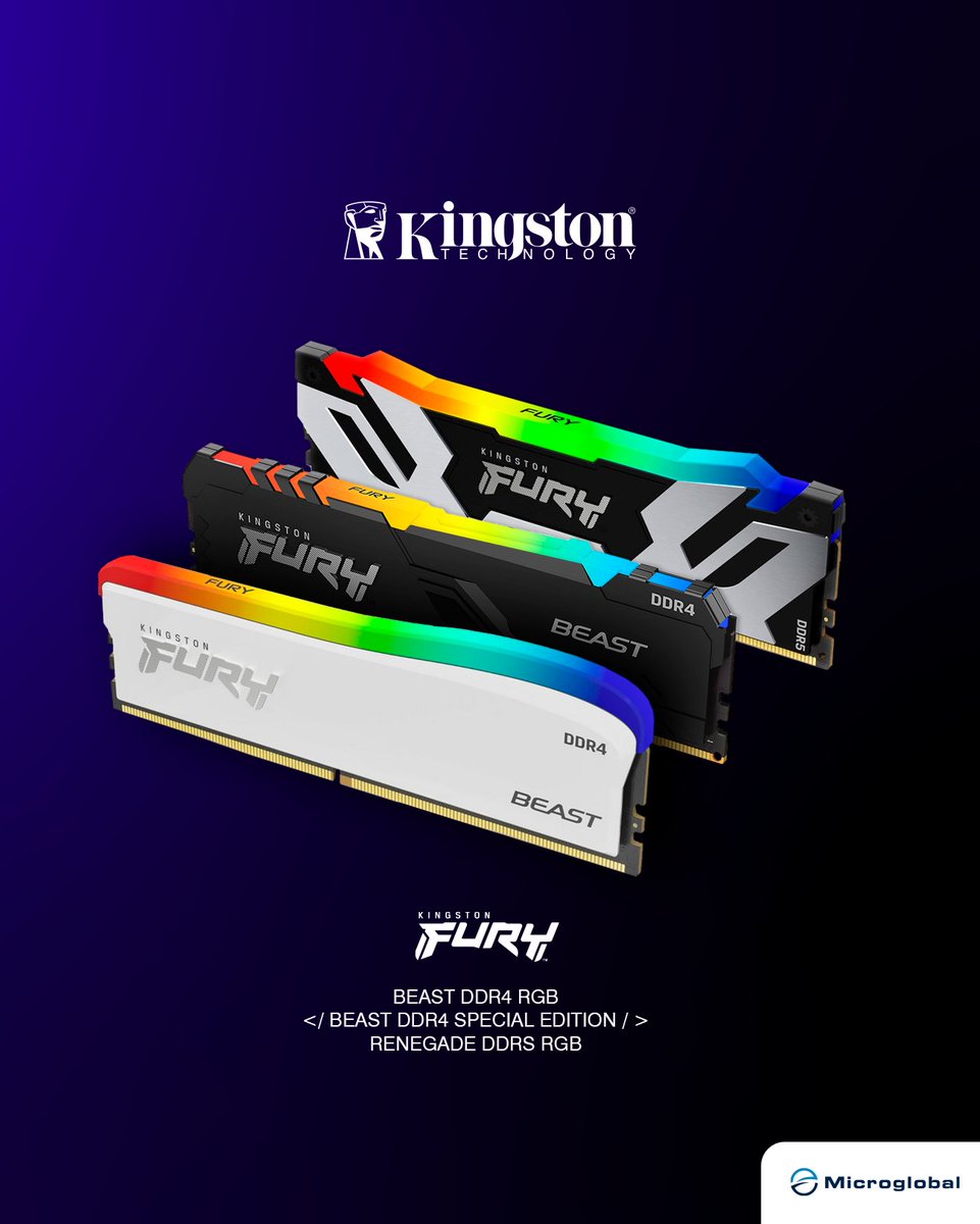 ⏩Las memorias #Kingston Fury RGB
family son perfectas para el usuario que desea un
rendimiento de vanguardia.

✅Incoporalas en tu negocio y convertite en reseller
ingresando al link en nuestra bio.

#Microglobal
