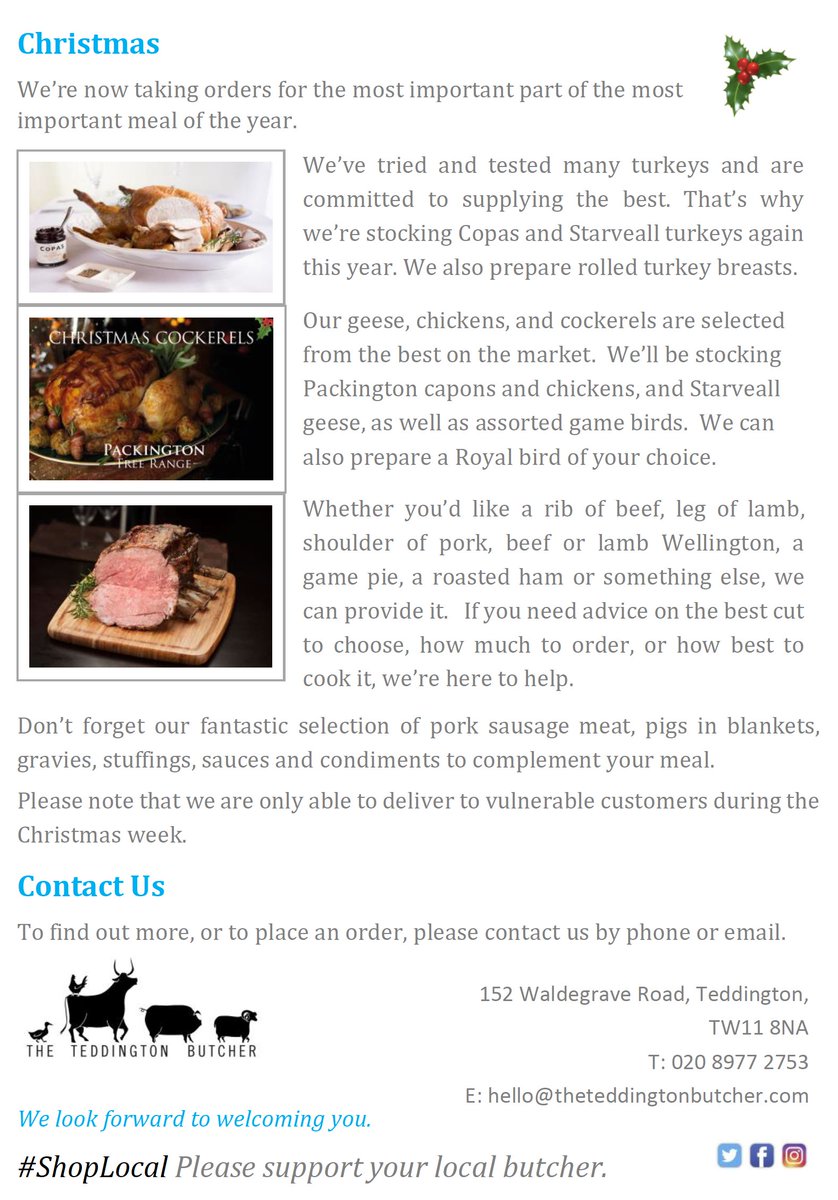 Put your wellies away, we deliver locally for free! And we  sell much more than just meat...