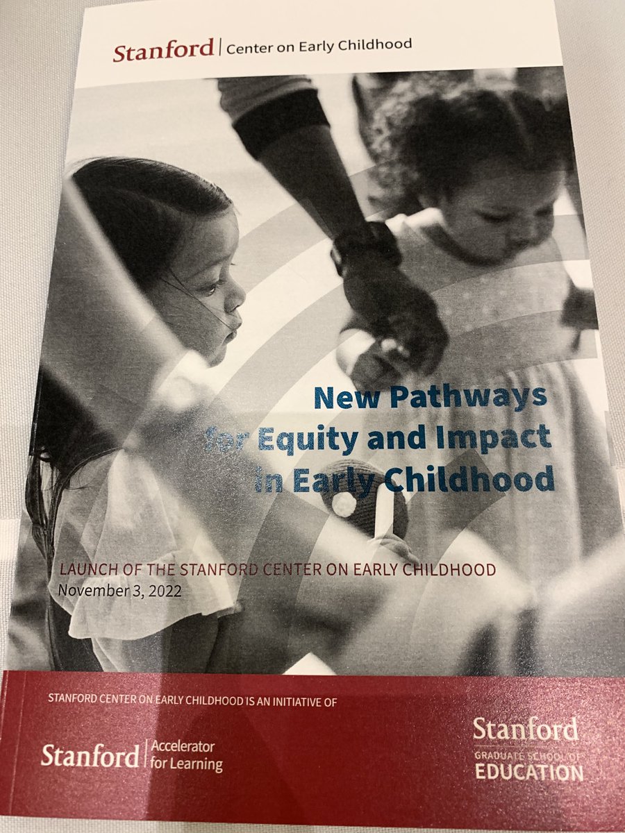 The launch of ⁦<a href="/StanfordEd/">Stanford Graduate School of Education</a>⁩ Center on Early Childhood is here!

⁦<a href="/Stanford/">Stanford University</a>⁩ is committed to a bright future of learning for all starting early, via Stanford Accelerator for Learning  👏🌱🧠

⁦<a href="/joan_lombardi/">Joan Lombardi</a>⁩ ⁦@PhilFisher99⁩

Join: acceleratelearning.stanford.edu/event/launch-o…
