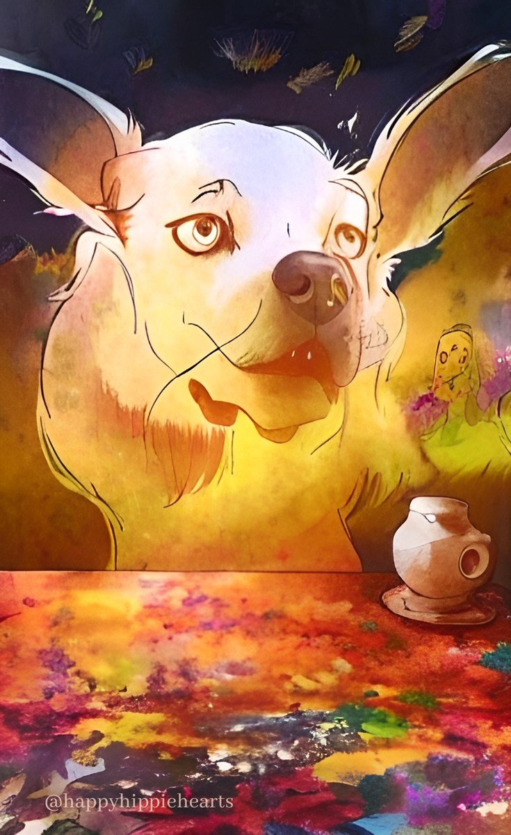 NancyErdmann10's tweet photo. Lunch break ✌️💕
#wombodream #wombo #aiartcommunity #AIArtwork #AIArtworks #Dog #humor https://t.co/Ccj8Mq3kID