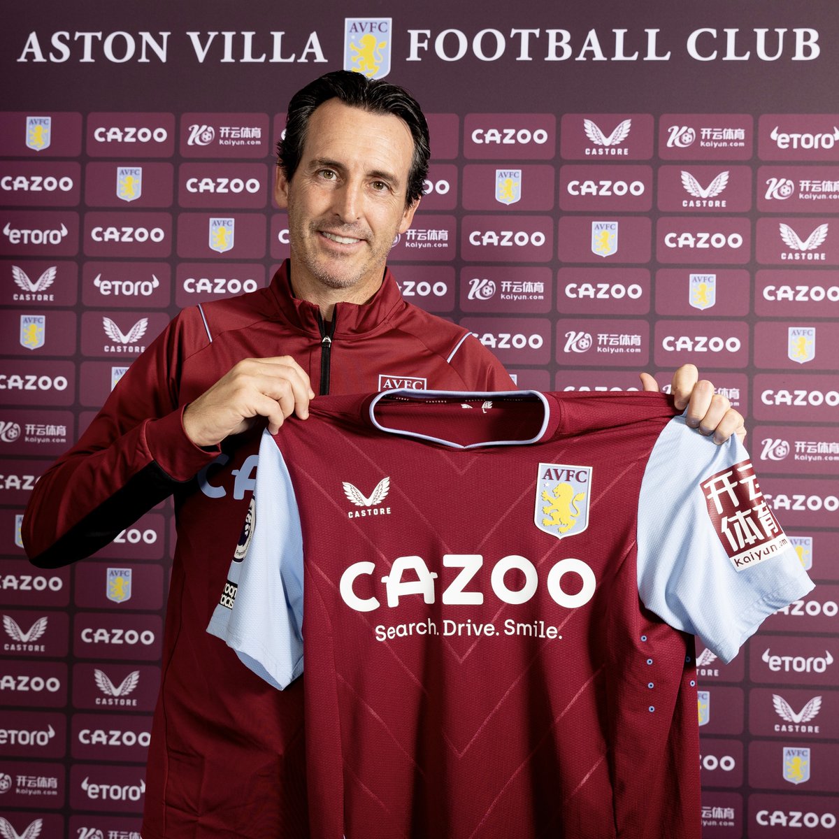 AVFCOfficial's tweet photo. It's officially official.

Welcome to Aston Villa Football Club, @UnaiEmery_ 🙌 https://t.co/5DLALLtRx2