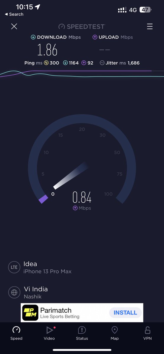 mayurdaspute's tweet photo. Facing huge problem of network coverage &amp; 4G speed on Vi! Network. Pathetic network &amp; 4G speed. @ViCustomerCare you guys are charging ₹800 per month &amp; see what we are getting.
Please resolve the issue, or else I will have to switch to other. 🙏 https://t.co/eaZcPJChtt