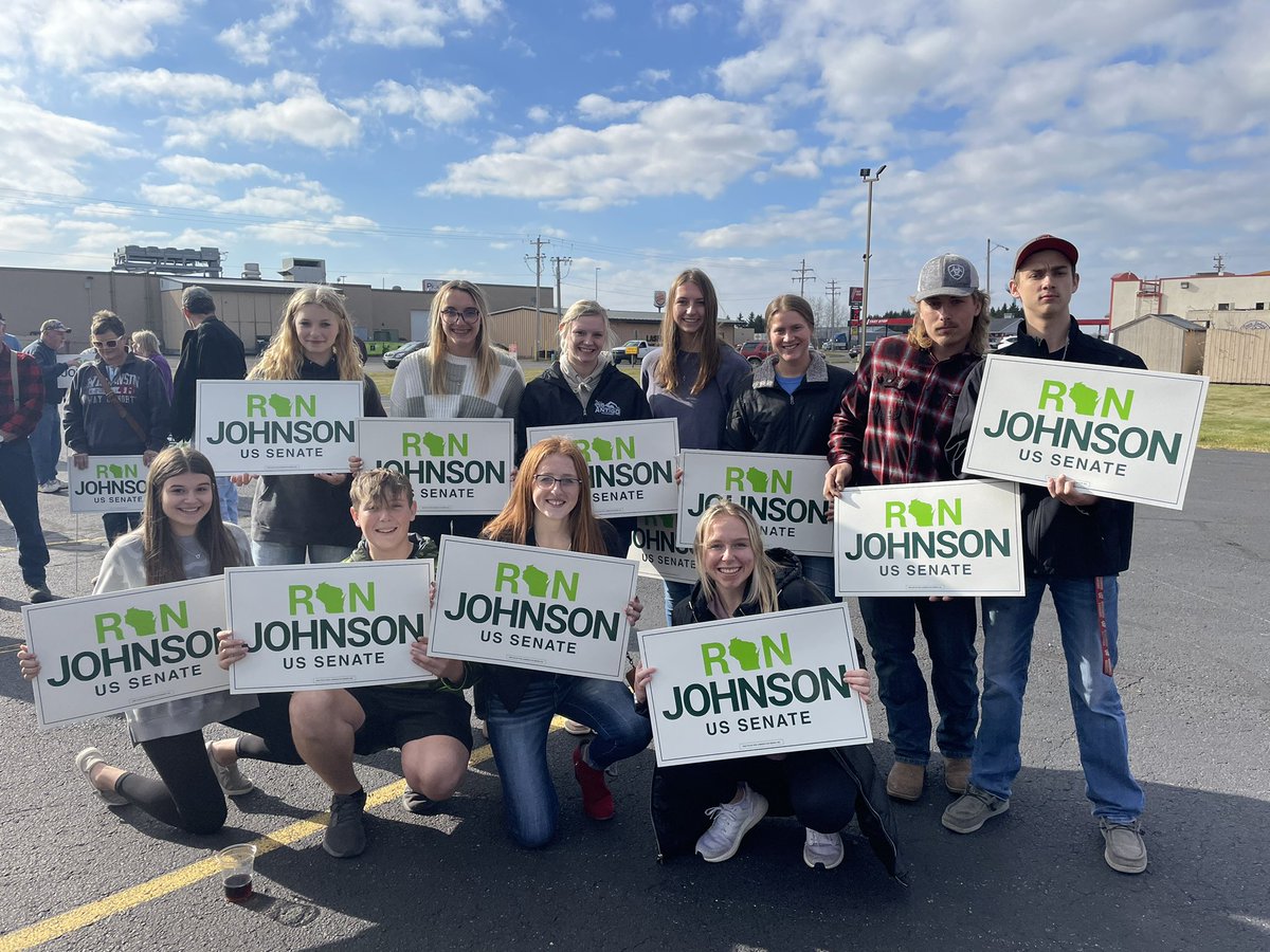 Students for Ron (@studentsforron_) on Twitter photo Best field trip = #RonsRoadTour ‼️
Students are showing up all over the state, including this group from Antigo High School!
<a href="/RonJohnsonWI/">Ron Johnson</a> supports Wisconsin’s future, and we support him. Best field trip = #RonsRoadTour ‼️
Students are showing up all over the state, including this group from Antigo High School!
<a href="/RonJohnsonWI/">Ron Johnson</a> supports Wisconsin’s future, and we support him.