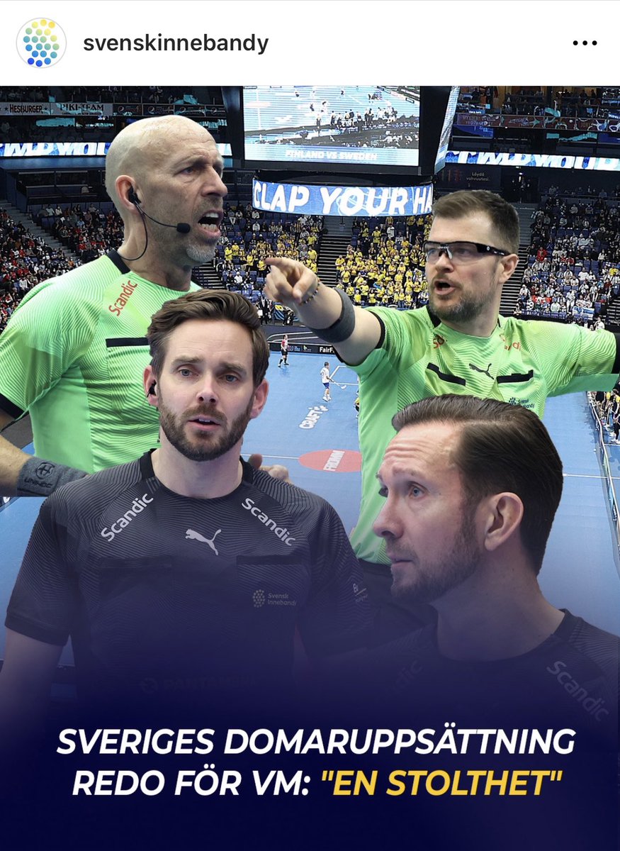 Detta ska bli riktigt kul! Grymma matcher och domare!! 🤩🙏🤠🍿  innebandy.se/inlagg/lista/s…